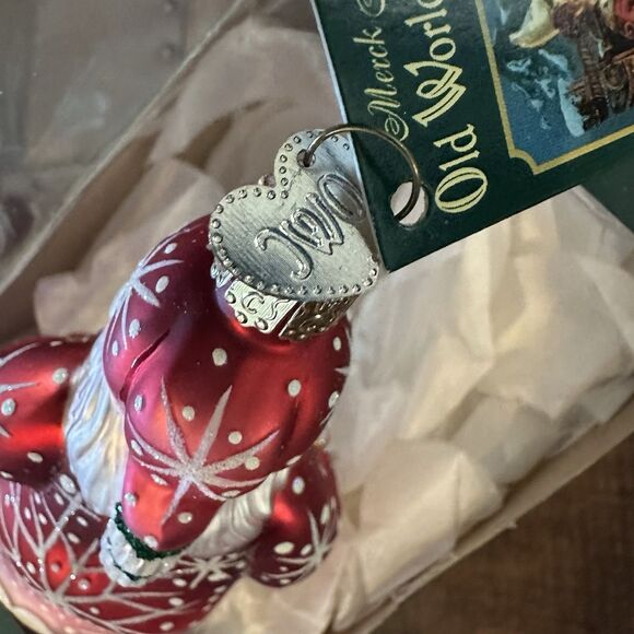 NEW Old World Christmas Sparkling Sleepy SANTA Glass Tree Ornament w/ Box - Picture 6 of 8